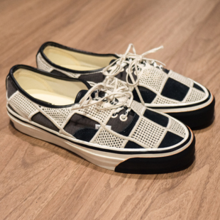 Shell Vans Premium Authentic Knit白色刺绣网面复古男女板鞋