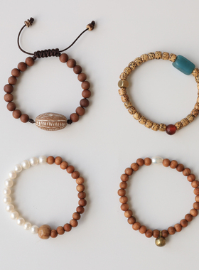 像山男女款原木琉璃新中式手链