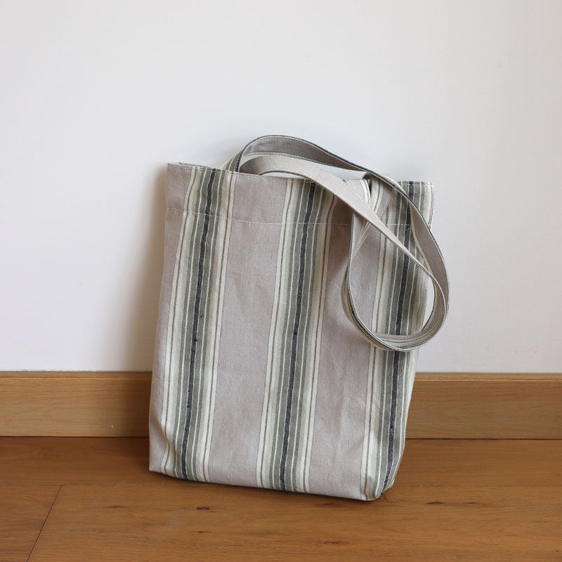 asmountain像山条纹托特包灰绿色复古休闲敞口单肩包方形原创布袋,箱包皮具/热销女包/男包,托特包,淘宝优惠券,粉丝福利购,淘宝优惠卷