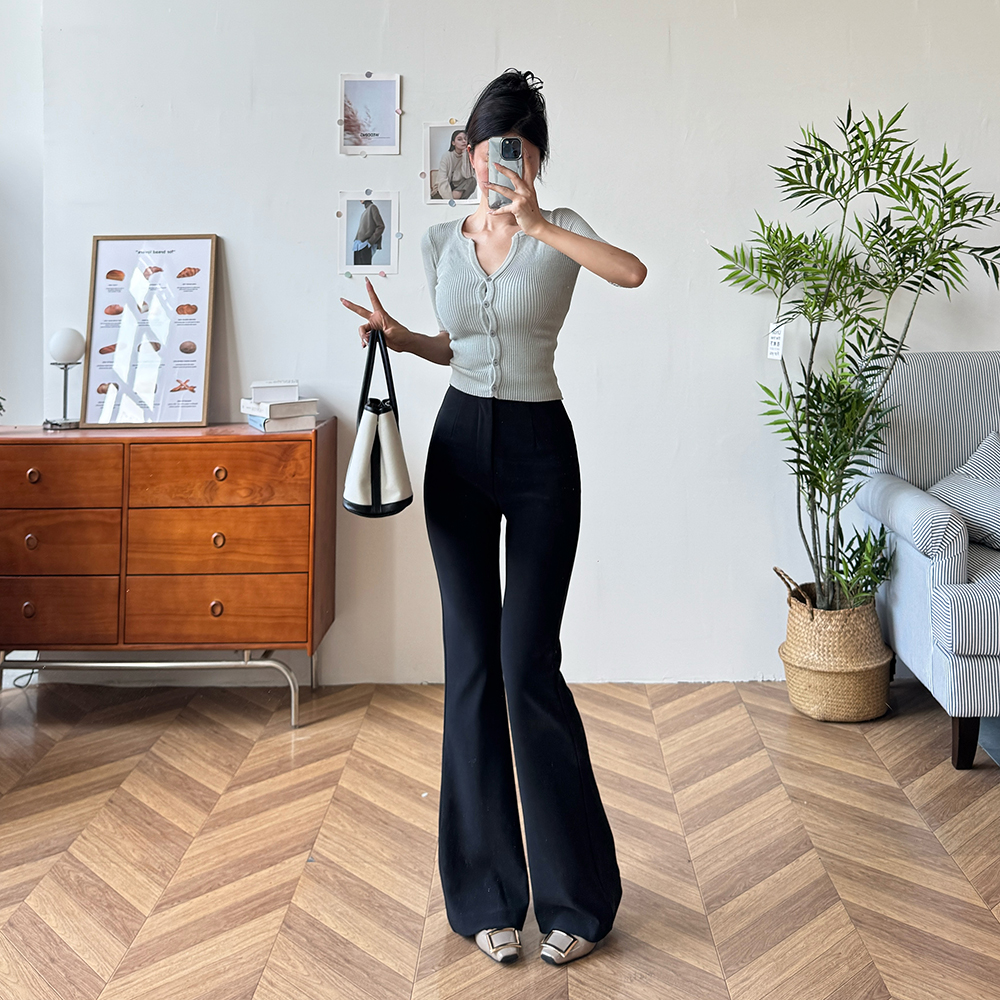 微喇西装裤高腰显瘦垂感通勤