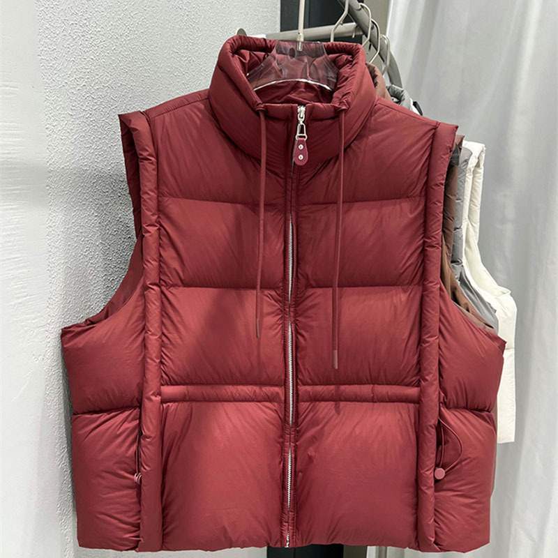 羽绒服马甲女冬季白鸭绒立领加厚设计感网红百搭时尚外套YRF24408