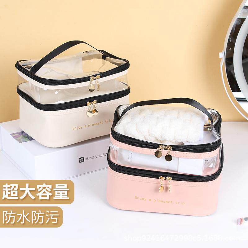 网红化妆包容大量女携便化妆收纳009包旅行护肤品化妆箱透品明多