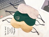 真丝眼罩睡眠遮光专用挂耳式 男女通用可调节双面桑蚕丝眼睛罩透气