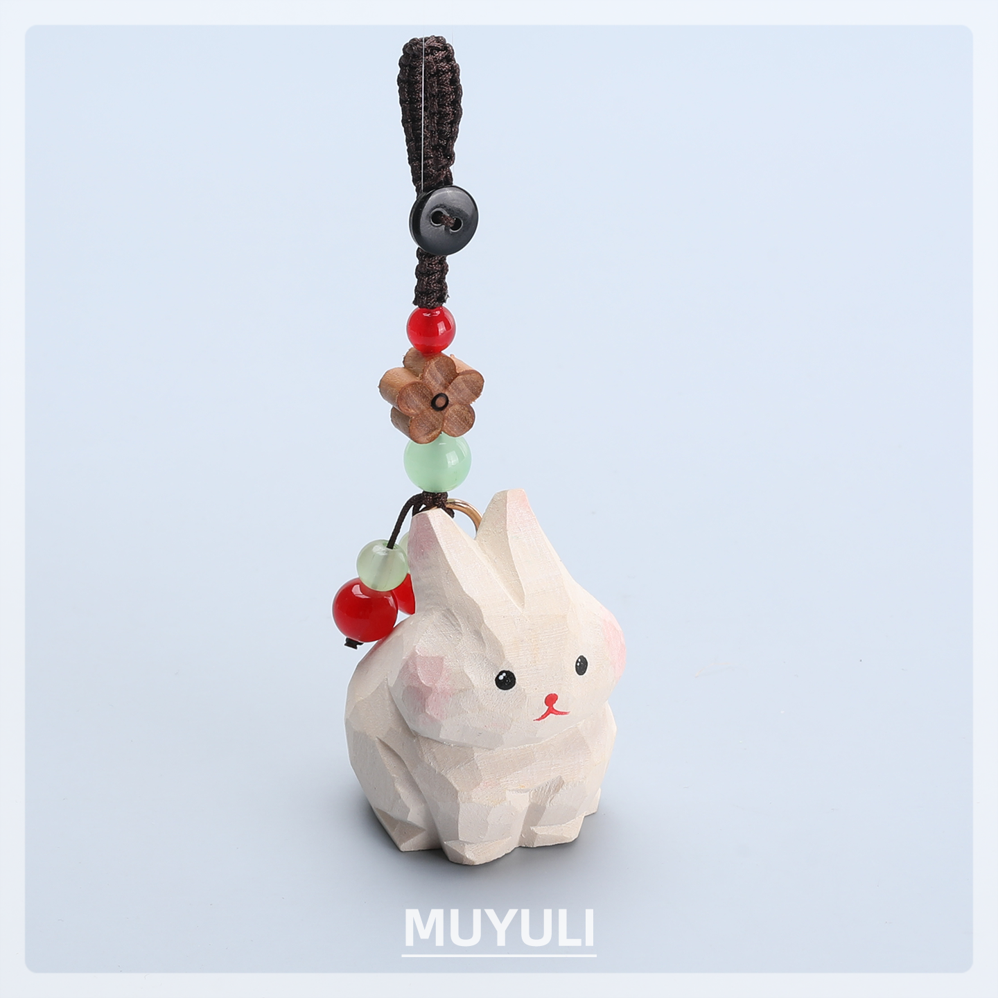 手工木雕丨可爱兔子挂件钥匙扣汽车书包挂饰生日礼物男女生闺蜜