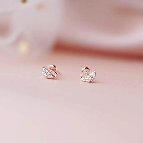 天鹅耳钉18K金女配饰相机包