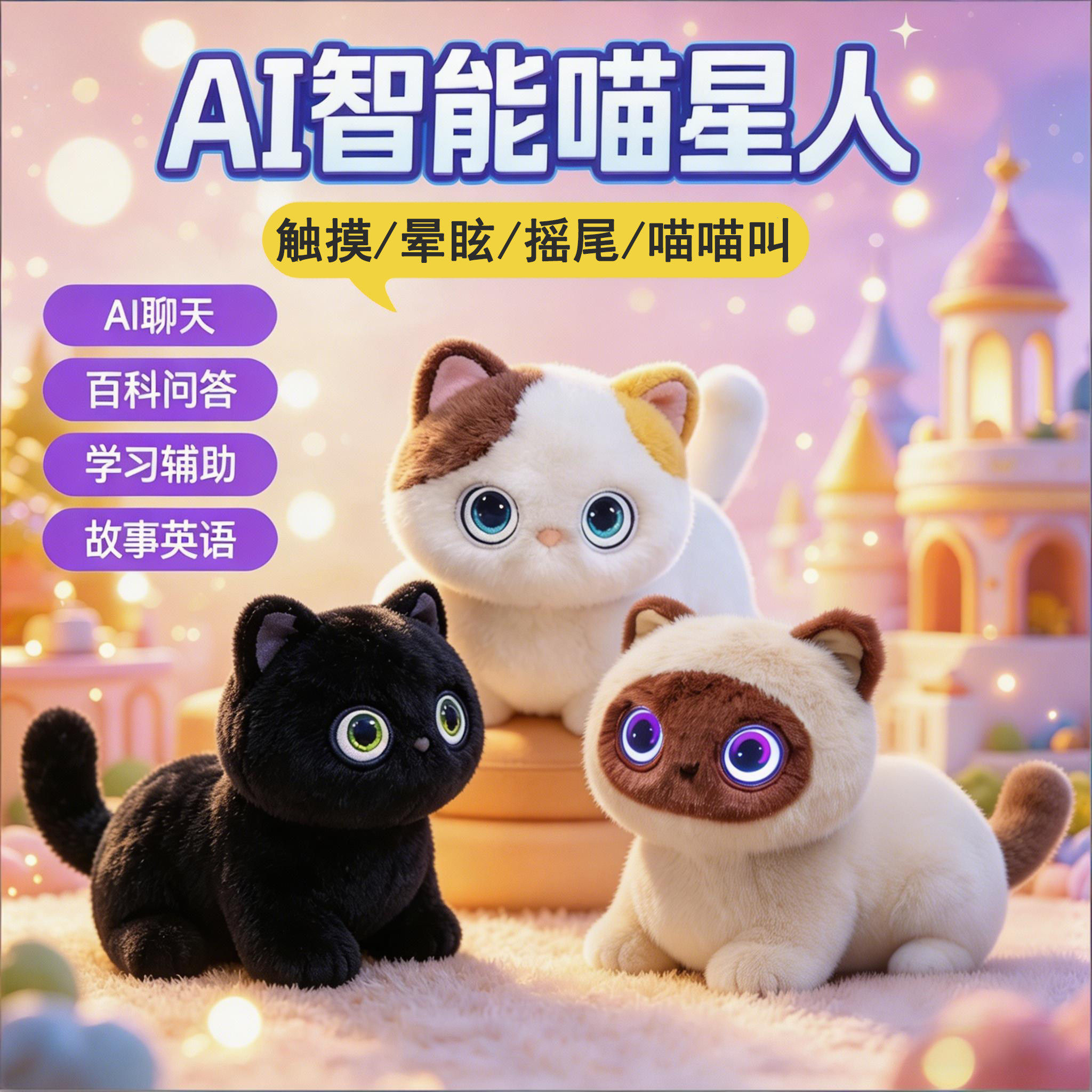 喵星人豆包ai智能对话机器人免费对话电子宠物玩具陪伴机器人礼物