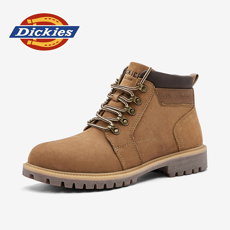 Dickies马丁靴男款夏季2026新款男鞋英伦中帮工装靴皮靴男士靴子