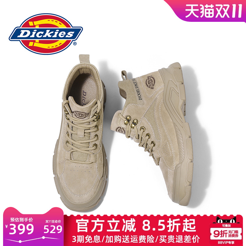 dickies低帮棉鞋男士靴子男靴