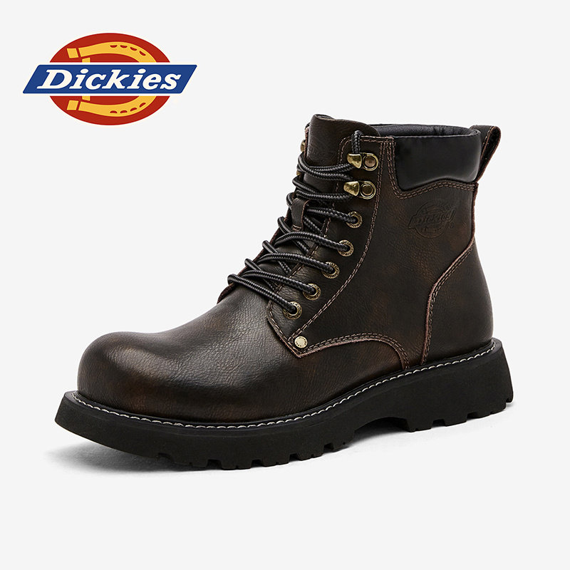 Dickies马丁靴男款2026新款男鞋冬季英伦中帮男靴男士工装皮靴子