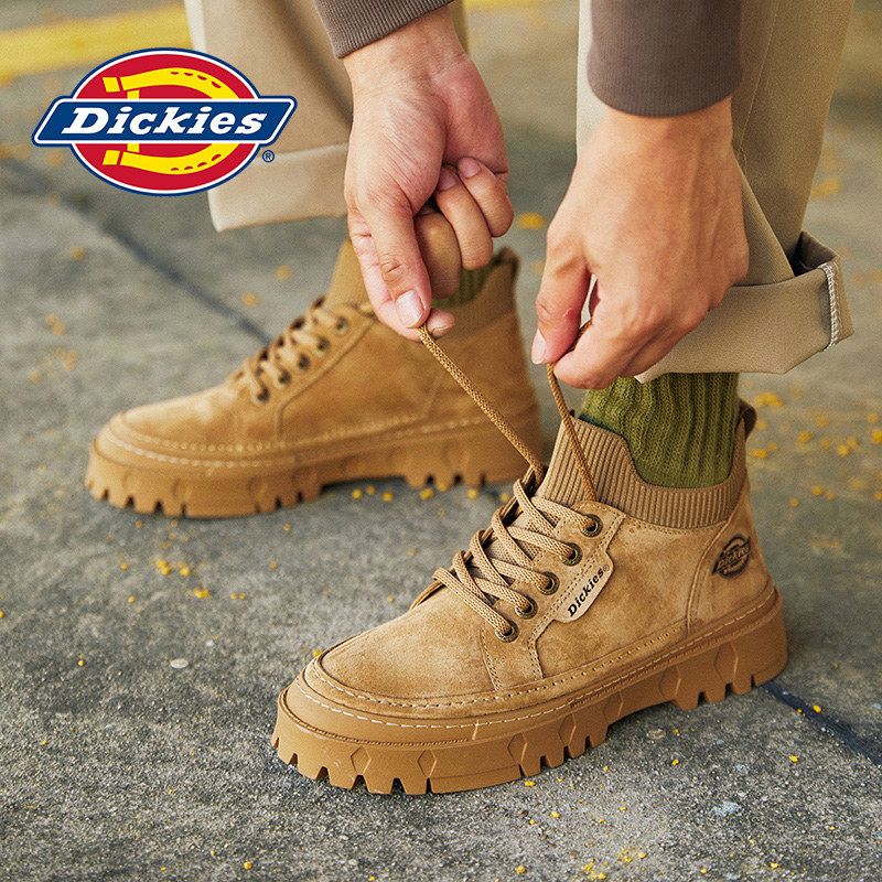 Dickies雪地靴男款2026新款夏季男鞋东北夏季透气棉鞋男士马丁靴