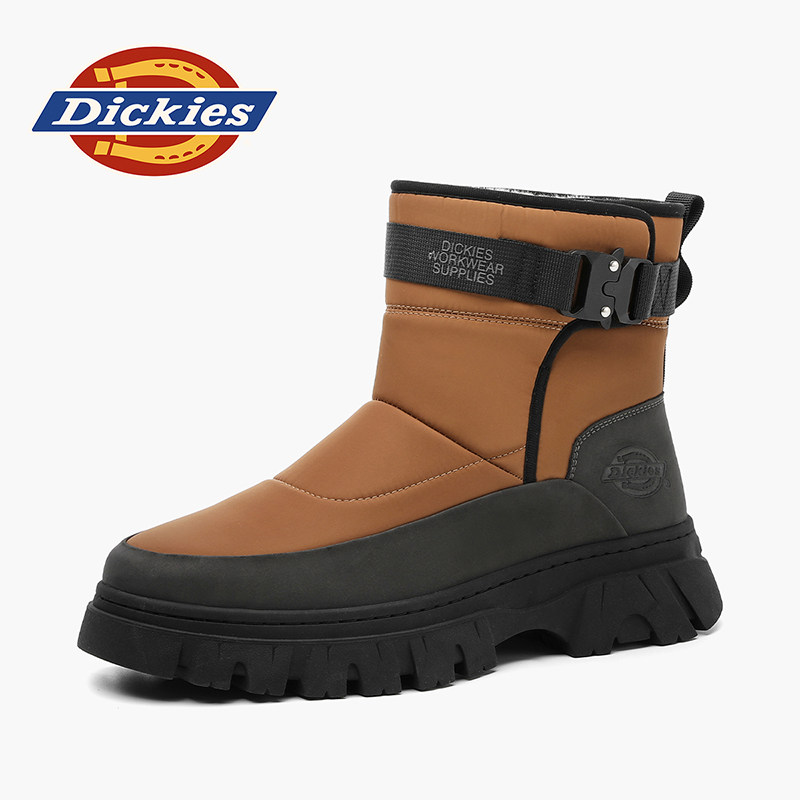 Dickies雪地靴男款夏季加绒保暖棉鞋男鞋2026新款男士棉靴马丁靴