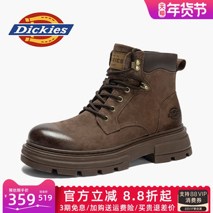 Dickies马丁靴男款冬季2026新款男鞋加绒棉鞋雪地靴男士工装靴子