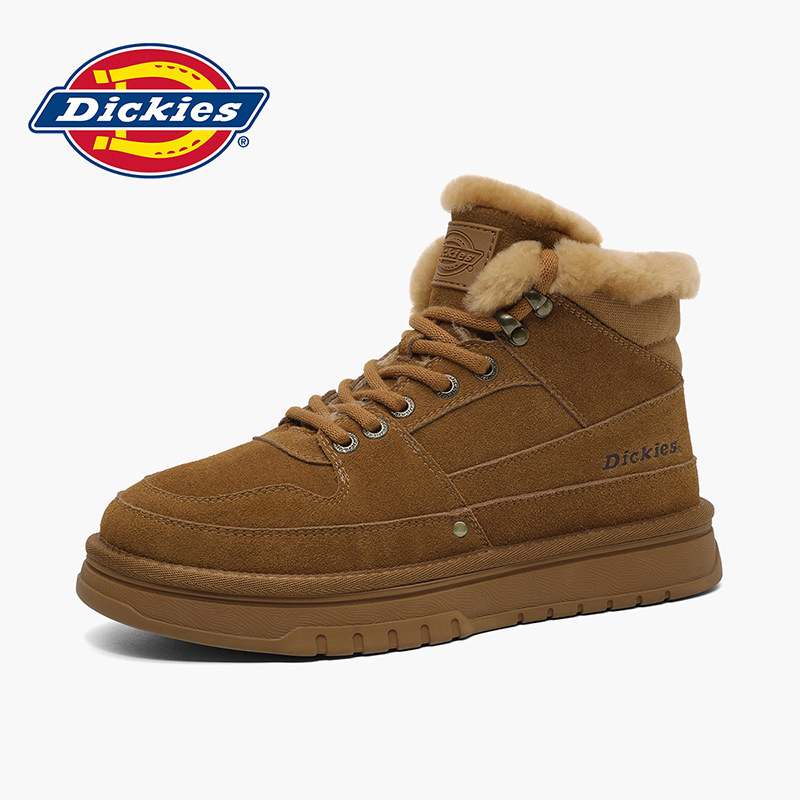 Dickies雪地靴男款2026新款冬季男鞋加绒保暖棉鞋靴子男士马丁靴