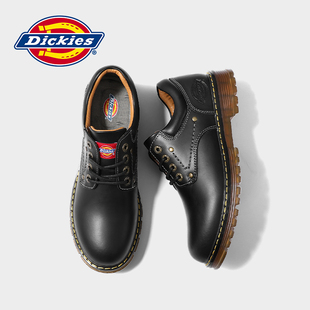 低帮男士 透气英伦风真皮工装 鞋 休闲鞋 男2025新款 Dickies皮鞋 夏季
