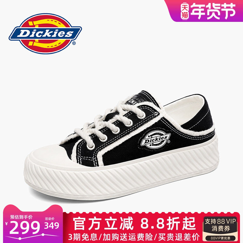 Dickies帆布鞋男款2026新款冬季冬秋布鞋男鞋男士休闲鞋子男潮鞋
