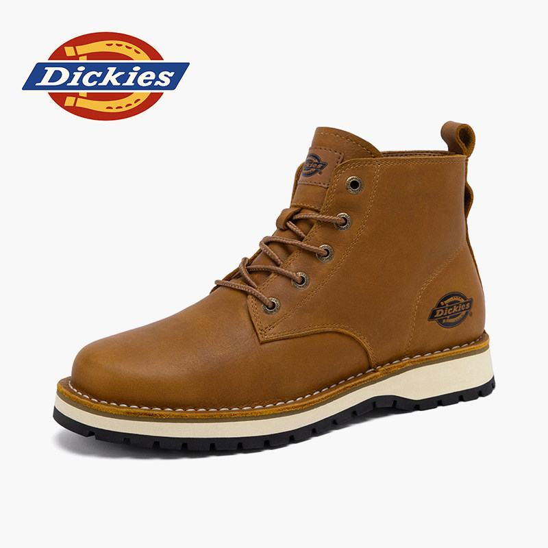 Dickies马丁靴男款夏季2026新款男鞋真皮靴子透气款男士工装男靴