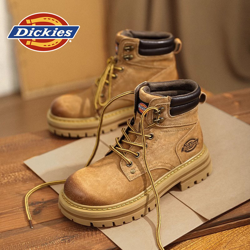 Dickies男鞋加绒冬季马丁靴男款棉靴雪地靴男靴工装靴男士靴子男