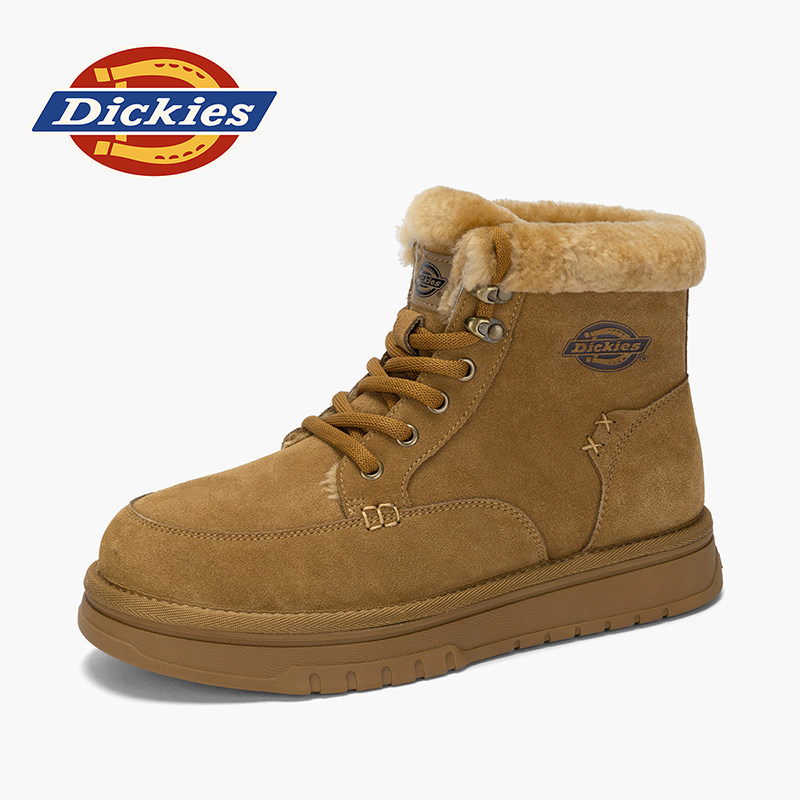 Dickies雪地靴男2026新款男鞋春季棉鞋加绒保暖男士马丁靴棉靴子