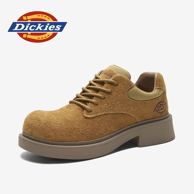 Dickies工装鞋男款2026新款男鞋冬季翻毛皮鞋德比鞋男士马丁鞋子