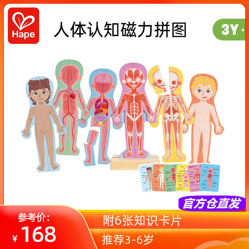 Hape人体认知磁力拼图