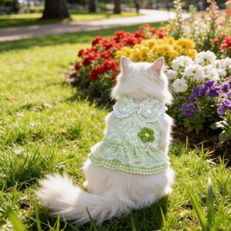宠物小狗狗蕾丝花边衣服春秋款比熊泰迪博美猫咪小型犬约克夏裙子