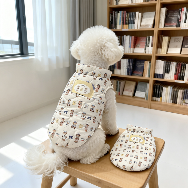 韩版秋冬狗狗保暖棉服宠物马甲外套可爱雪纳瑞泰迪比熊猫咪背心
