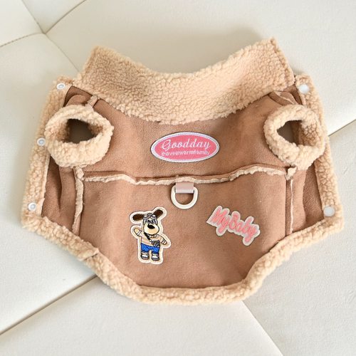 宠物衣服秋冬保暖棉衣加绒加厚狗狗中小型犬泰迪比熊猫咪马甲背心