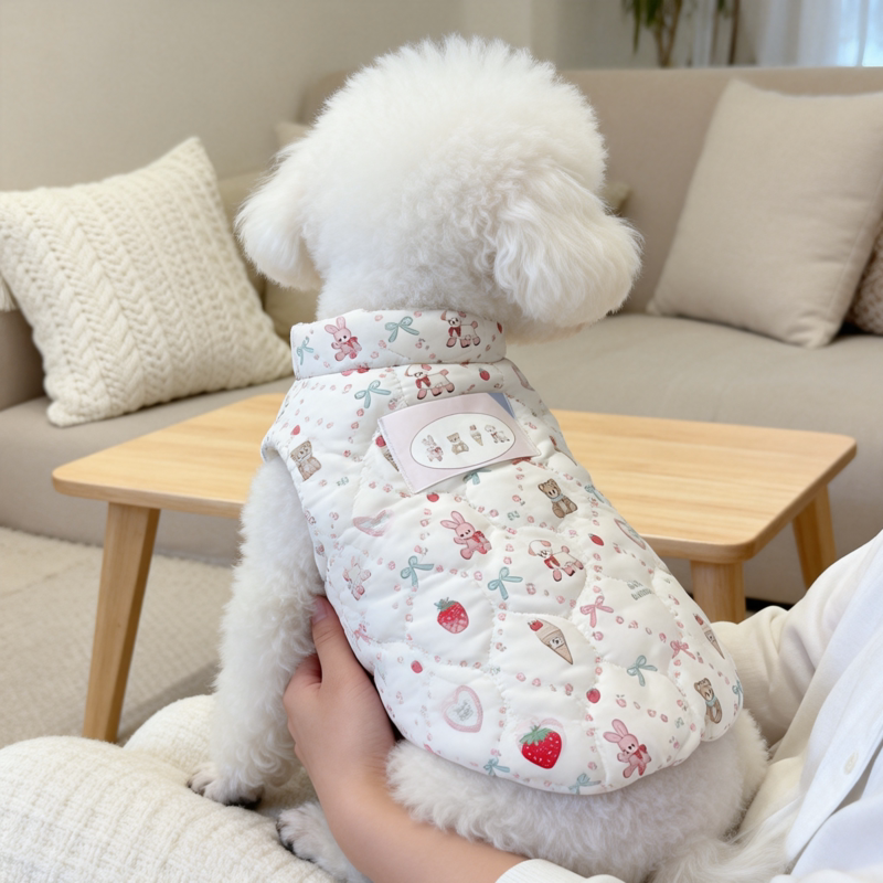 韩版秋冬狗狗保暖棉服宠物马甲外套可爱雪纳瑞泰迪比熊猫咪背心