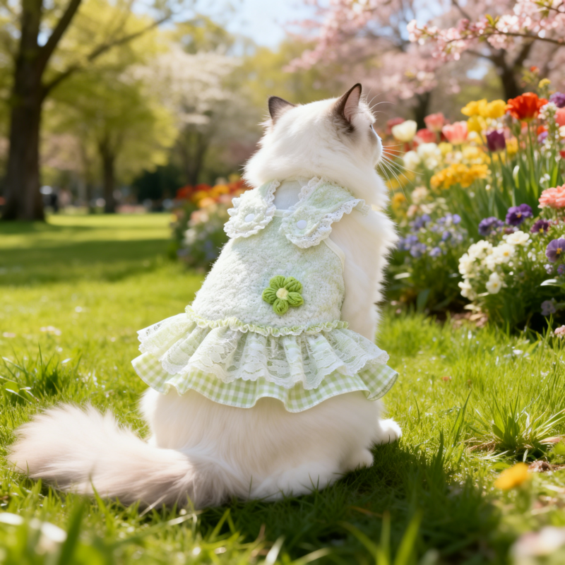宠物小狗狗蕾丝花边衣服春秋款比熊泰迪博美猫咪小型犬约克夏裙子