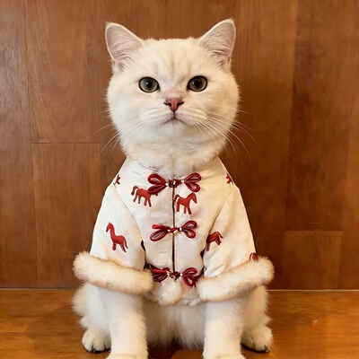 狗狗拜年服新中式唐装狗狗猫咪喜庆新年衣服保暖防寒洋气加厚外套
