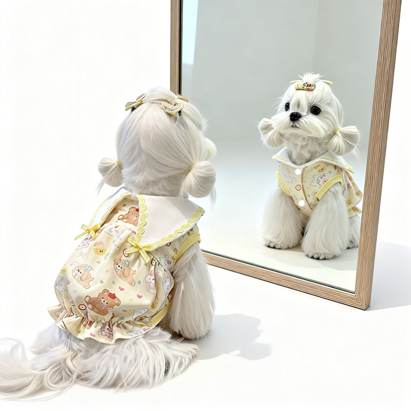 春秋季小狗小猫幼犬幼猫吉娃娃猫咪衣服小体比熊泰迪约克夏花苞裙