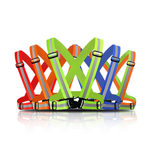 LIKAI织带反光背心夜晚反光安全背带 弹力反光衣骑行反光马甲包邮