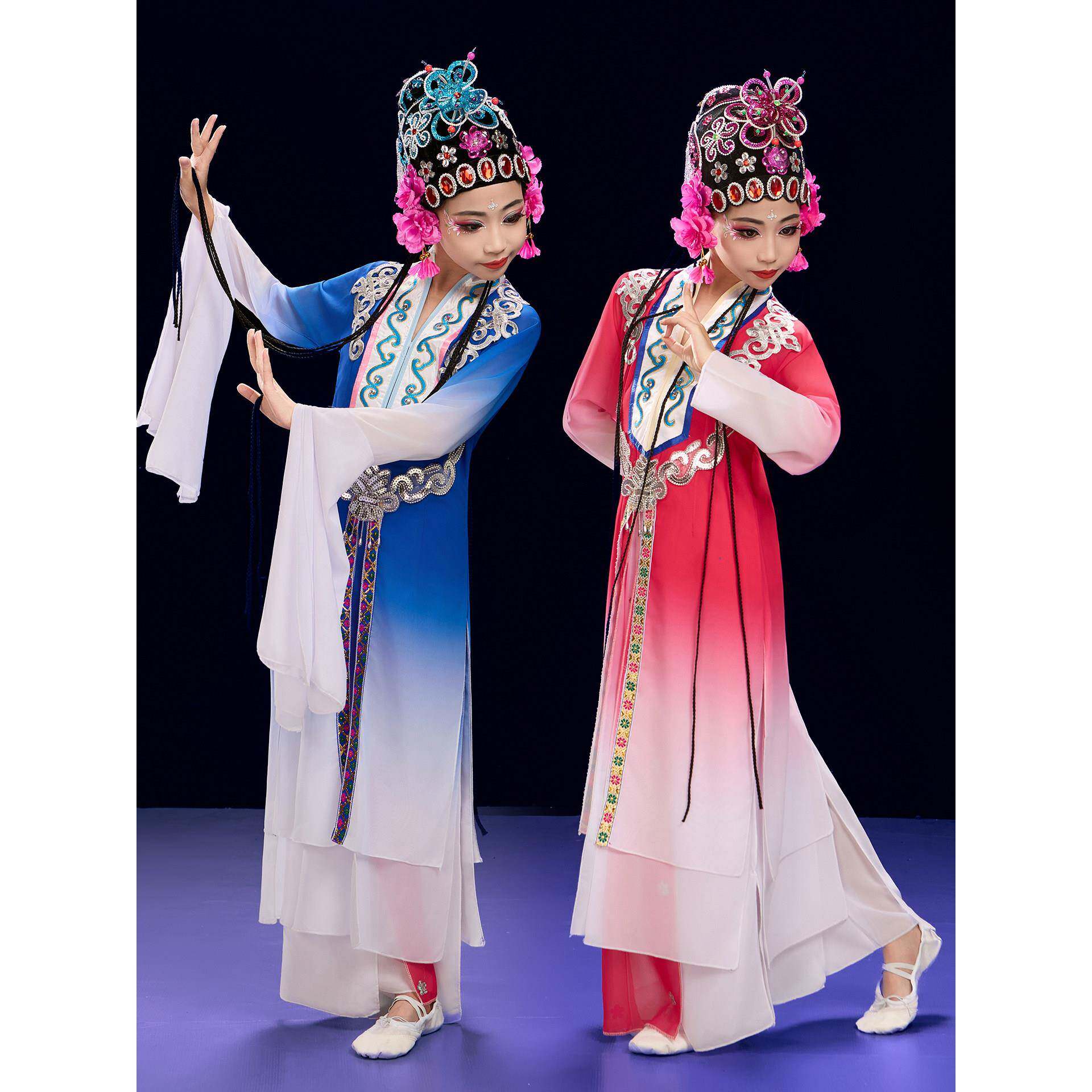 儿童俏花旦演出服粉墨花旦小红娘舞蹈服京剧梨花颂小花旦戏曲表演图片