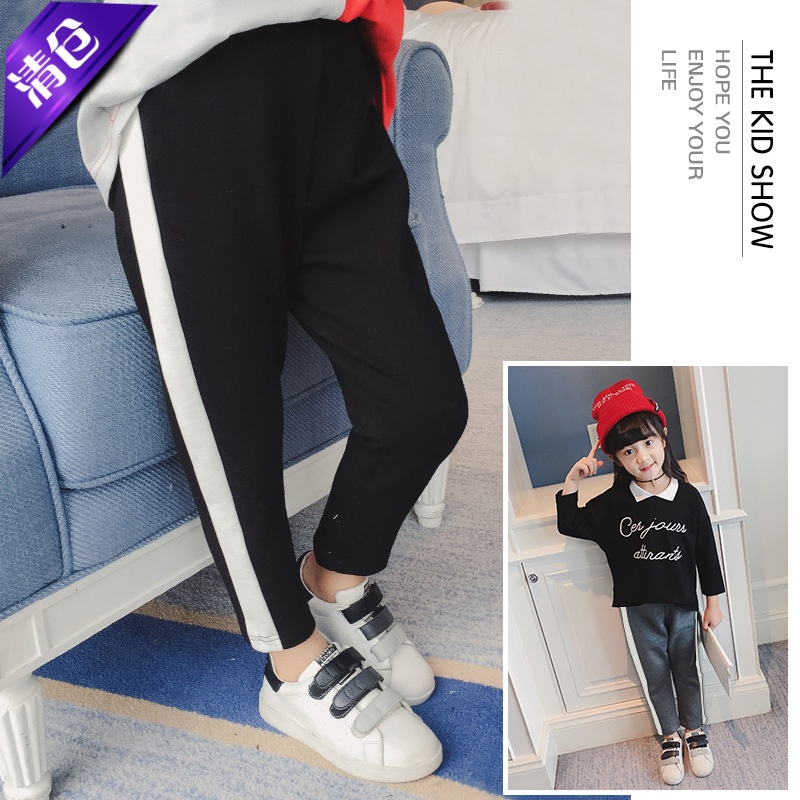 小孩秀吧女童长裤春秋季