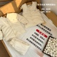 套装 新款 100%桑蚕丝棉袄纯棉透气新生儿爬服春秋宝宝家居服冬款