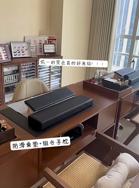 中古风高低斜坡组合美甲手枕套装