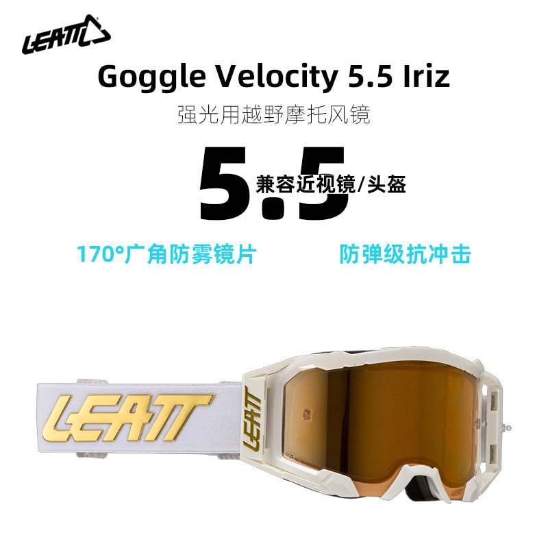 LEATT骑行风镜防雾护目镜越野摩托车自行车山地抗撞眼镜5.5 Iriz