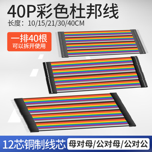 母对母 彩色排线连接线10 40cm 公对40P杜邦线全铜芯