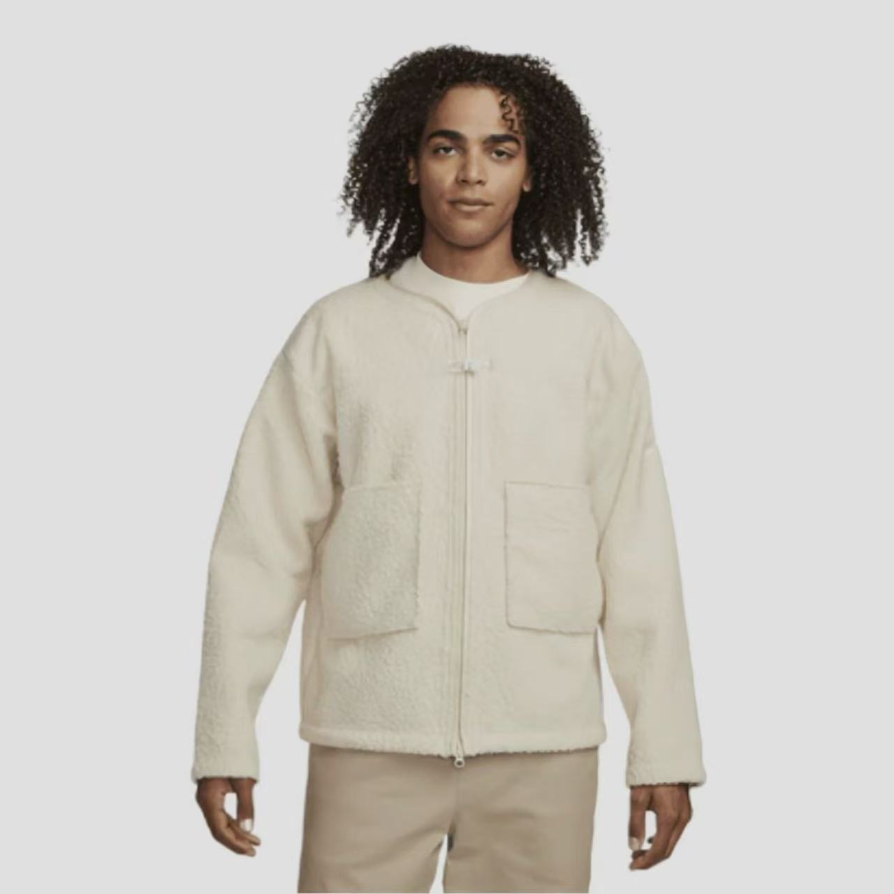 Nike/耐克 男运动舒适休闲毛绒保暖夹克外套FB7411-010-126