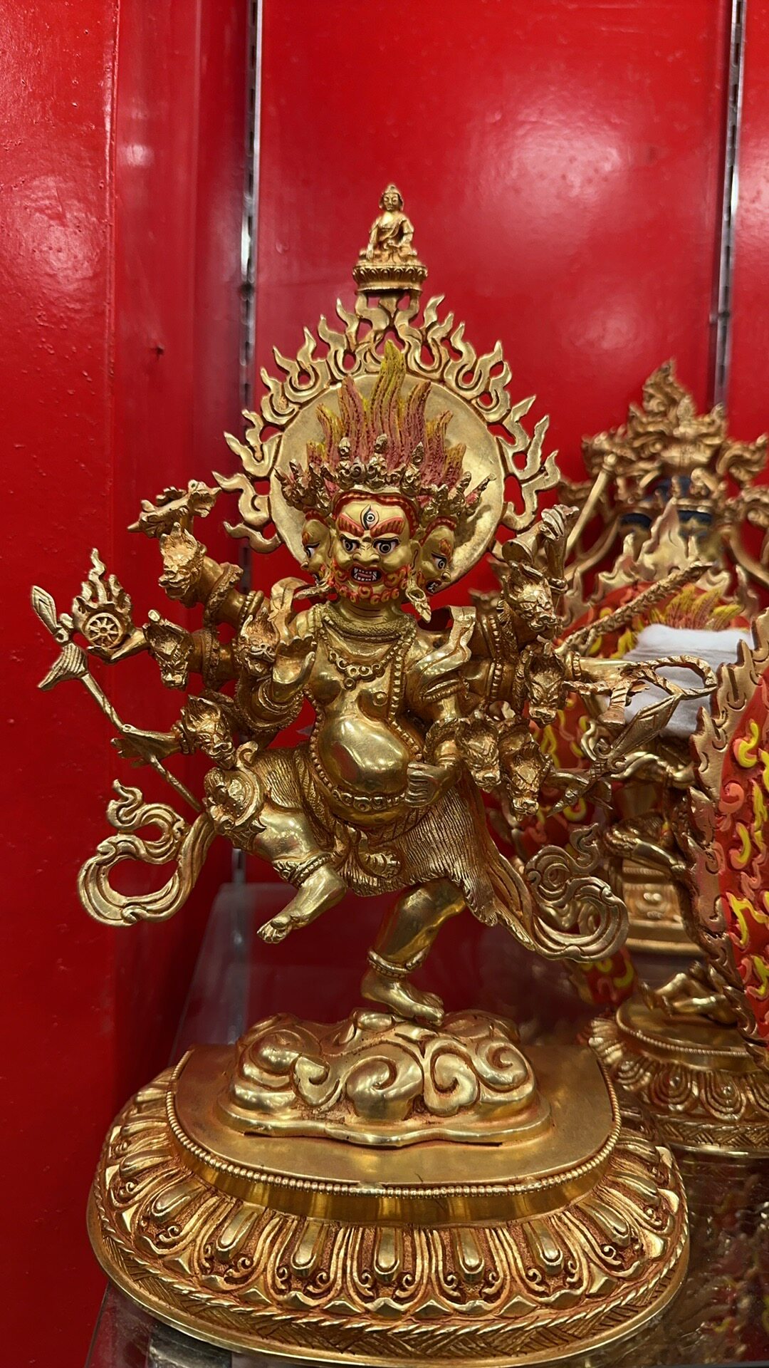 尼泊尔精品鎏金工艺 秽迹金刚像 高34㎝ 尼泊尔直邮