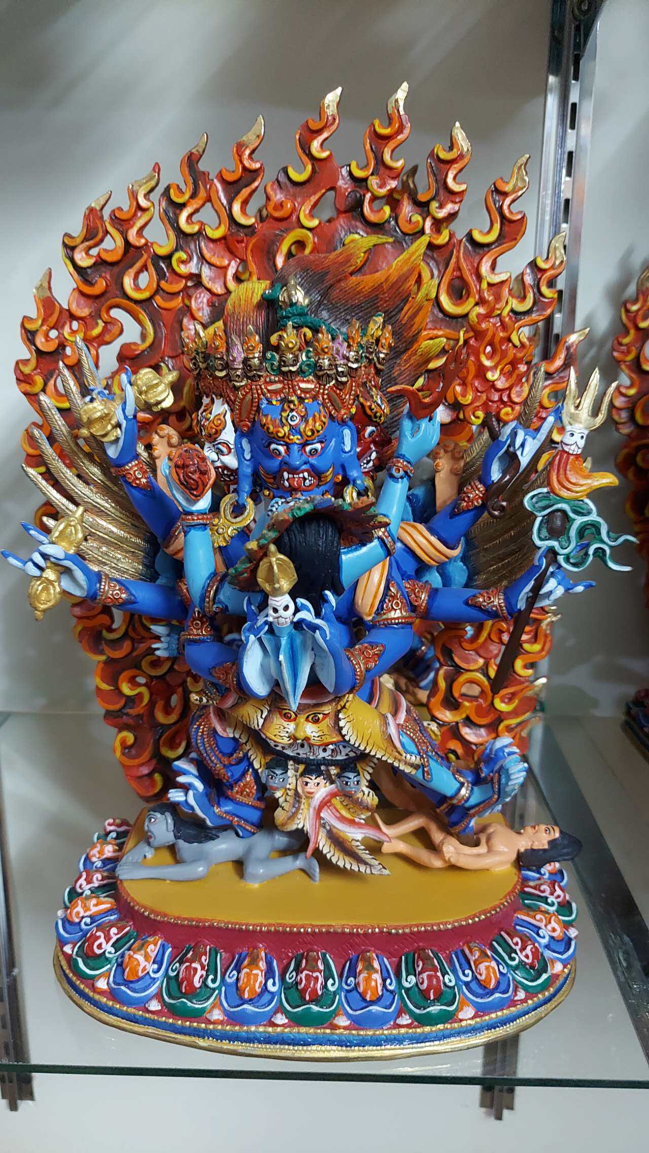 尼泊尔精品彩绘手工制作 普巴金刚像  高34㎝ 尼泊尔直邮