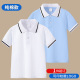 T恤体恤纯棉夏装 中小学生校服短袖 蓝 夏季 学生校服儿童白色POLO衫