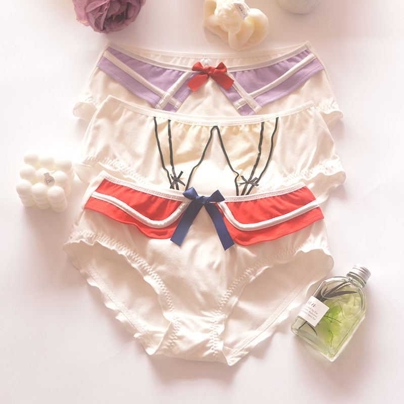 洛丽塔可爱伪娘内裤软妹日系女装大佬胖次cd变装甜美学生三角裤男