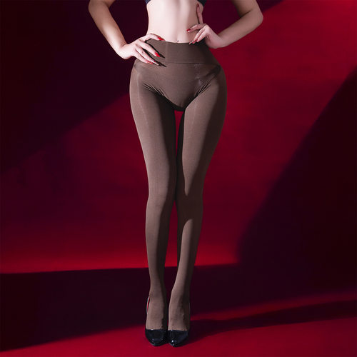 伪娘360无缝深裆天鹅绒女装大佬变装连裤袜冬季保暖无痕大码丝袜