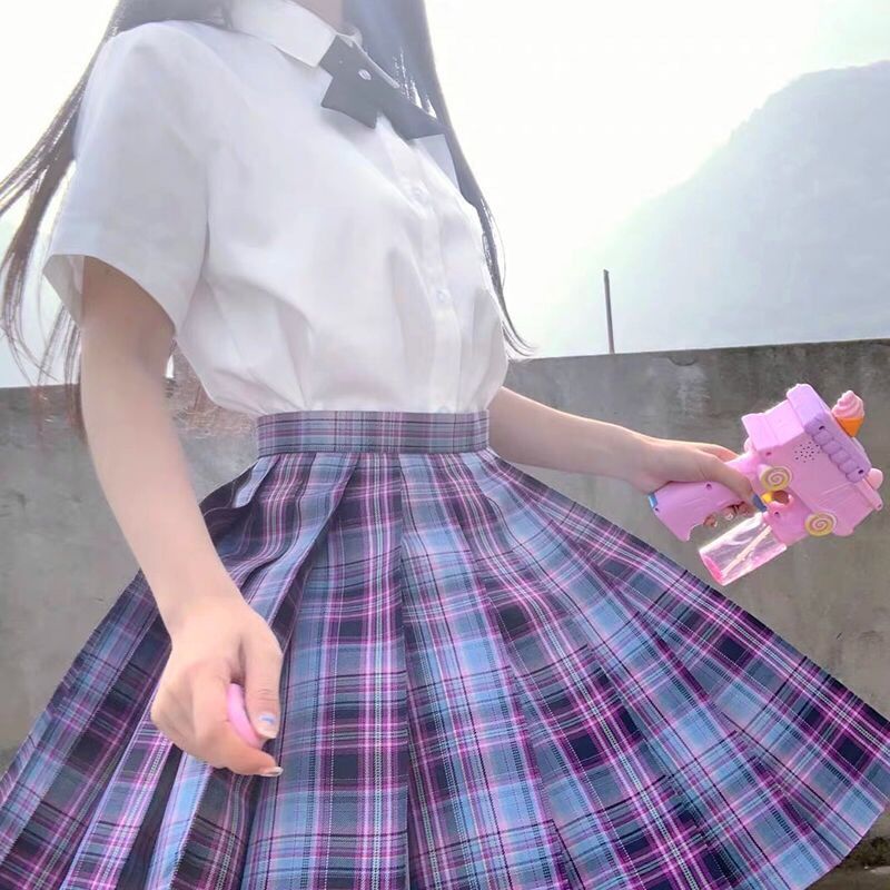 女装大佬伪娘风百褶短裙jk制服