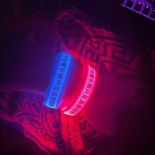 霓虹花园乐队周边应援演唱会闪光手环摇滚迷笛音乐节可变色手镯潮
