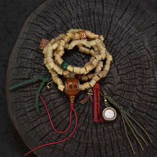 藏传管珠状空行母骨珠念珠足数108颗佛珠项链包邮到家