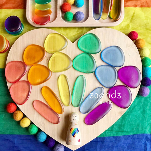 石头益智堆叠高桌题卡拼搭积木