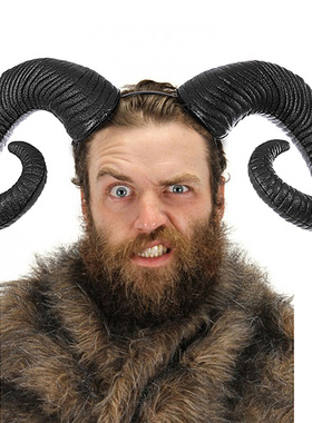 万圣节头饰品 跨境化妆服饰道具拍照装饰搞怪牛角羊角