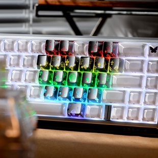 SOULCAT克罗心透光爱心增补键帽图案透光磁轴机械键盘通用